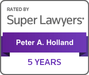 Super Lawyers Peter A. Holland 5 years badge