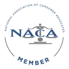 Logo of the National Association of Consumer Advocates with "NACA Member" text.